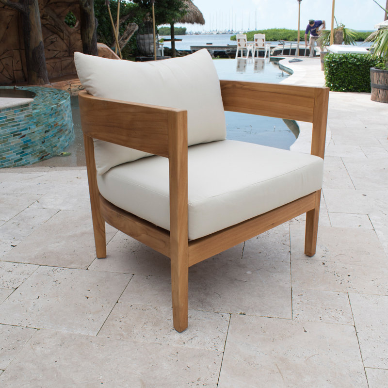 Teak Outdoor Lounge Chair, Standard