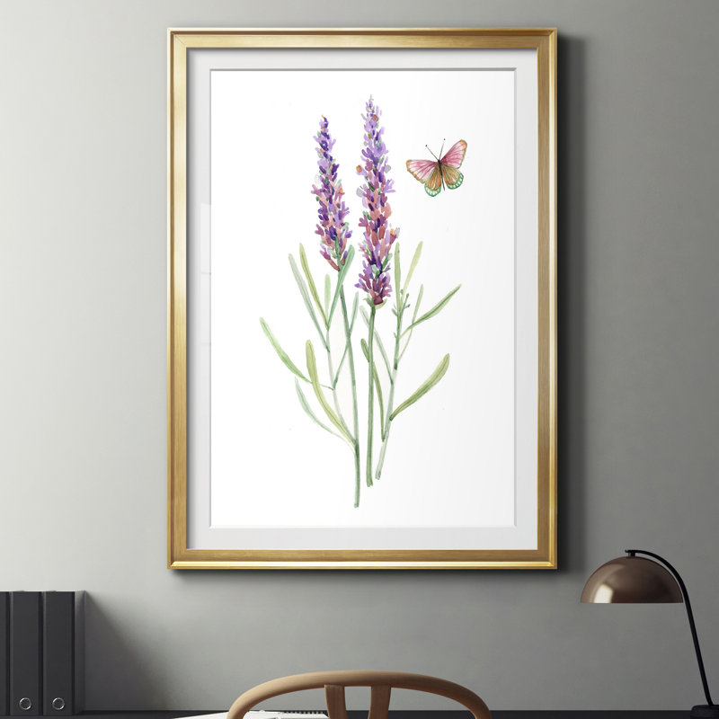 Wildflower Botanical I - Cadre photo, reproduction d'art sur papier, H 18,5 po x l 24,5 po x P 1,5 po, Papier doré