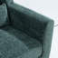 Chaise d'appoint moderne et confortable avec coussin, revêtement en chenille, pieds en bois massif pour les petits espaces