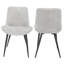 Aspen Rectangular Dining Table with 4 Diamond Stitch Upholstered Fabric Chairs - Modern Dining Set-314977968-314977966