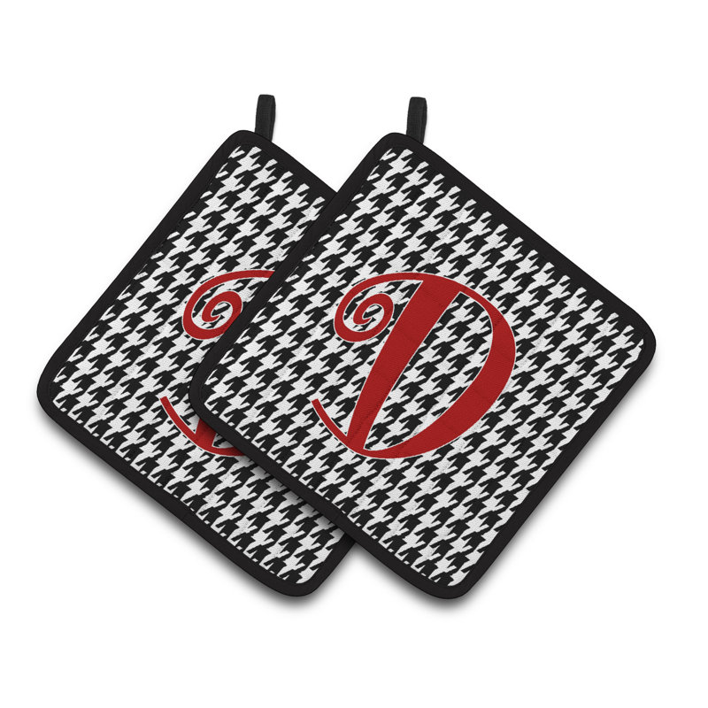 Caroline's Treasures Houndstooth Polyester Potholder, D