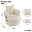 Fauteuil d'appoint moderne pivotant à 360 °, fauteuil de salon rembourré convertible à dossier rabattable, fauteuil de lecture rembourré moelleux avec fonction de repose-pieds pour la chambre à coucher du salon-1687339520-1687339523