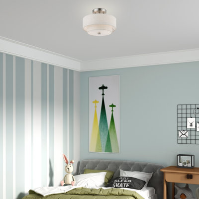 Plafonnier semi-encastré 11 po 2 lumières Areial