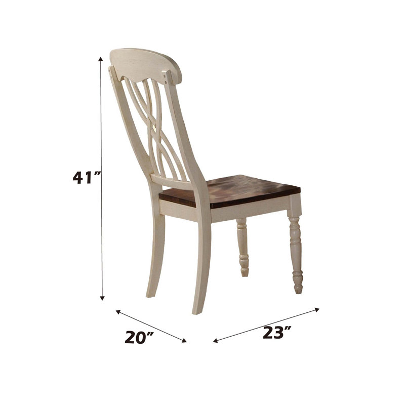 Ensemble de 2 chaises d'appoint style babeurre et chêne de style campagnard, mobilier de salle à manger confortable et élégant