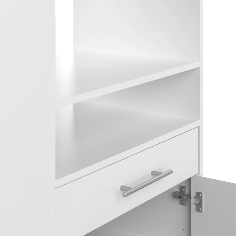 Seyma Wood Kitchen Cart, White