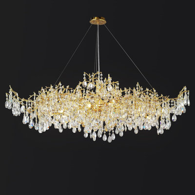 Madailein 18 Light Dimmable Luxury Modern K9 Crystal Chandelier