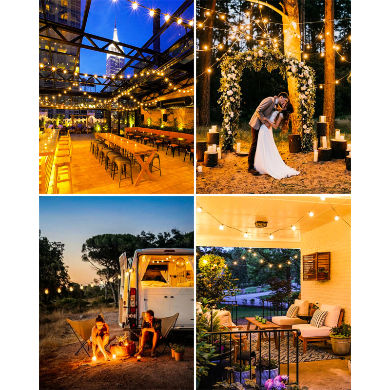 Andaleeb 1828.8cm 33 - Bulb Festoon Lights String Light (End to End Connectable)