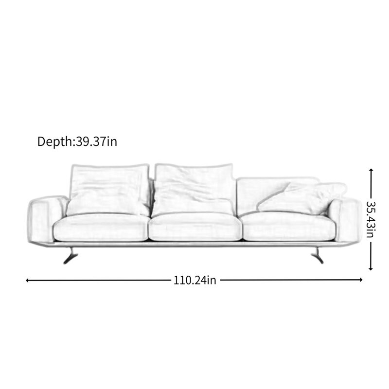 Italian Simple Light Luxury Fabric Sofa