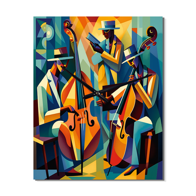 Horloge murale Jaliea - Music Jazz, H 32 po x l 16 po x P 1 po