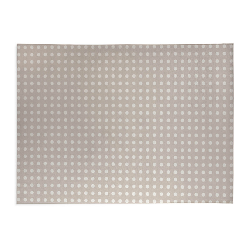 Dot Locked Kids Play Mat, Rectangle 60" x 84", Taupe