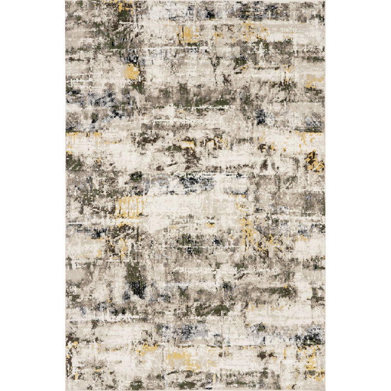 Aaliyah SpinClean Casual Abstract Machine Washable Area Rug, Rectangle 8' x 10'