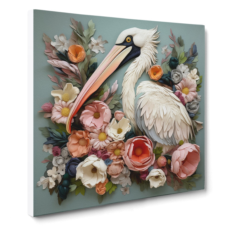 Pelican Floral - No Frame Print