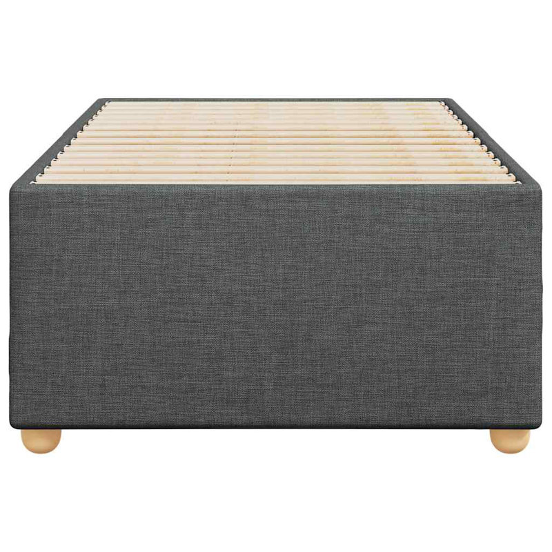 Structure de lit Ebern Designs sans matelas gris foncé TG, Gris foncé, Très grand simple