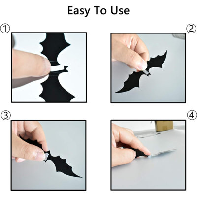 Ensemble de 39 pièces de décorations d'Halloween, ensemble de chemin de table nappe en toile d'araignée noire, foulard de toile d'araignée géante avec 36 pièces de chauves-souris effrayantes, autocollants muraux pour la fête d'Halloween
