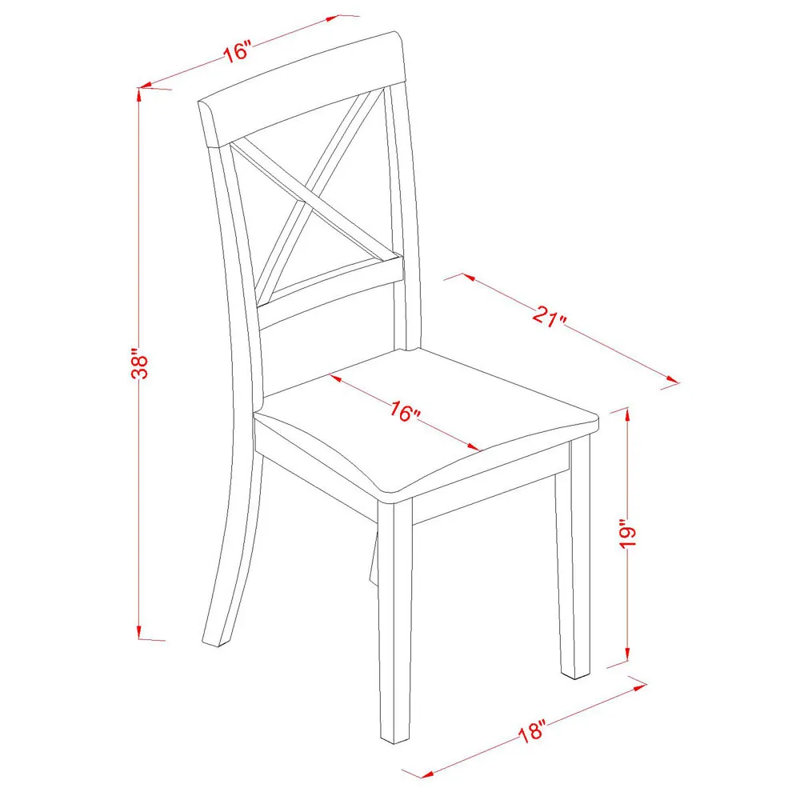 L'ensemble de salle à manger 3 pièces comprend une table de cuisine ronde avec piédestal et 2 chaises de salle à manger, 36 x 36 pouces, acajou