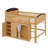 Modern Loft Bed with Storage Cabinet, Wardrobe and LED-765760053