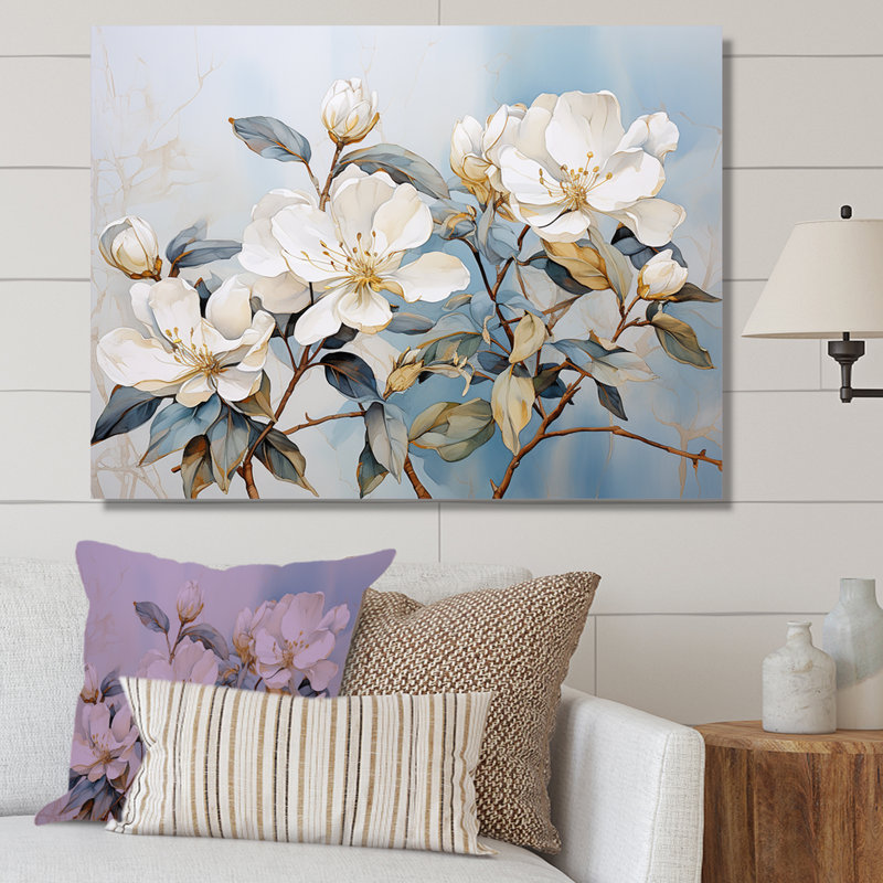 Essence de Rhododendron Simplicité IV, Toile tendue, H 12 po x l 20 po x P 1 po