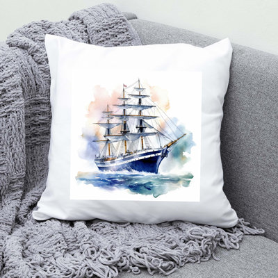 Cotton / Polyester Blend Reversible Throw Pillow