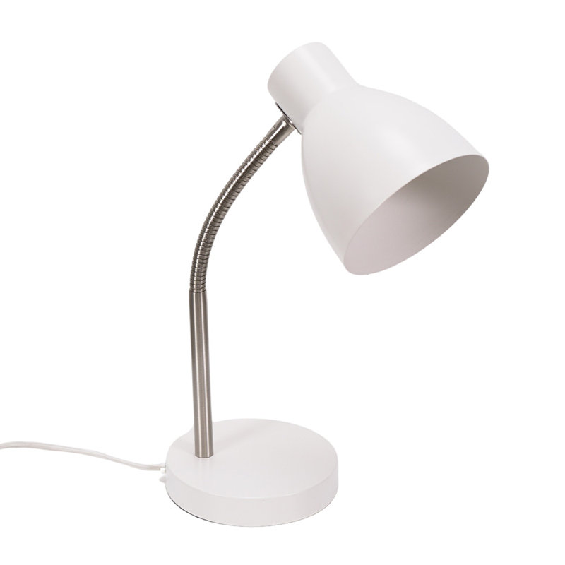 Rhyda Metal Table Lamp, White, Yes