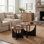 Ensemble de 2 tables basses gigognes 23,6 po en bois massif pour économiser de l'espace dans les petits salons et les petits appartements