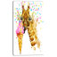 « giraffe manger ice crème ice »-impression sur toile tendue-871725242-857806739
