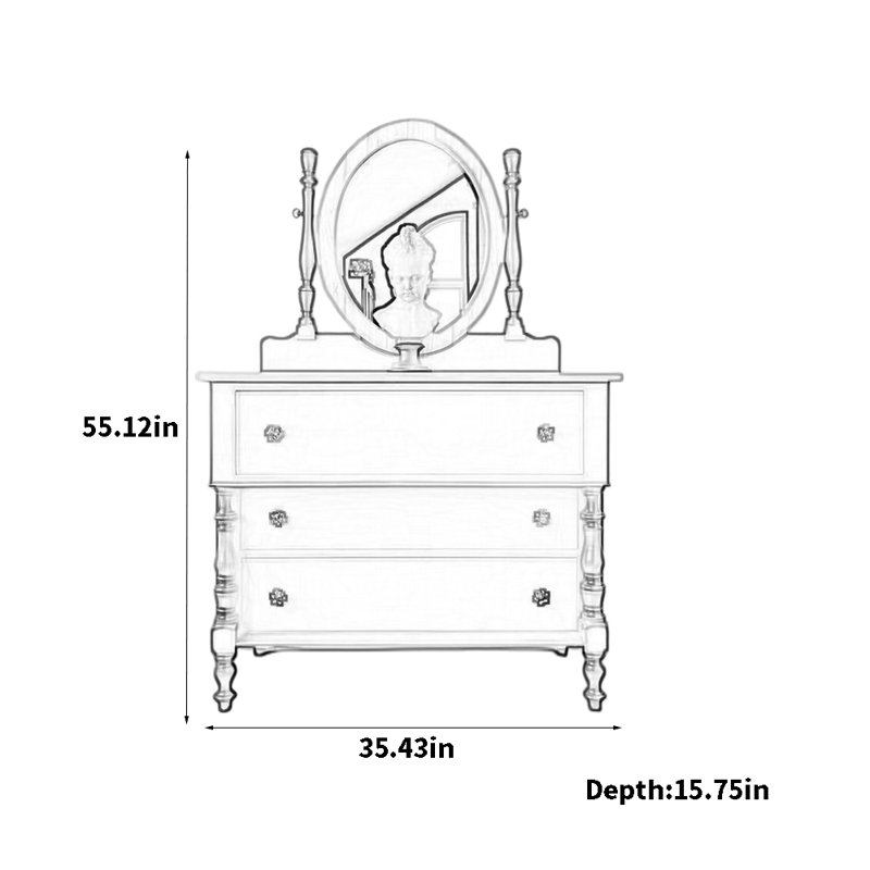 Commode verte de style rétro