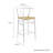 Amish Wood Bar Stool In Teak-108891647-108891651