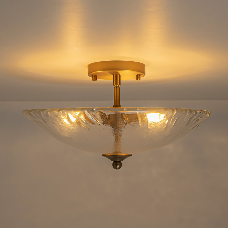 Plafonnier semi-encastré 3 lumières, Clair