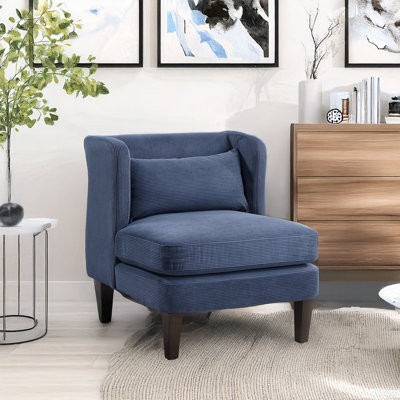 Fauteuil d'appoint moderne sans accoudoirs 27,5 po Elodie