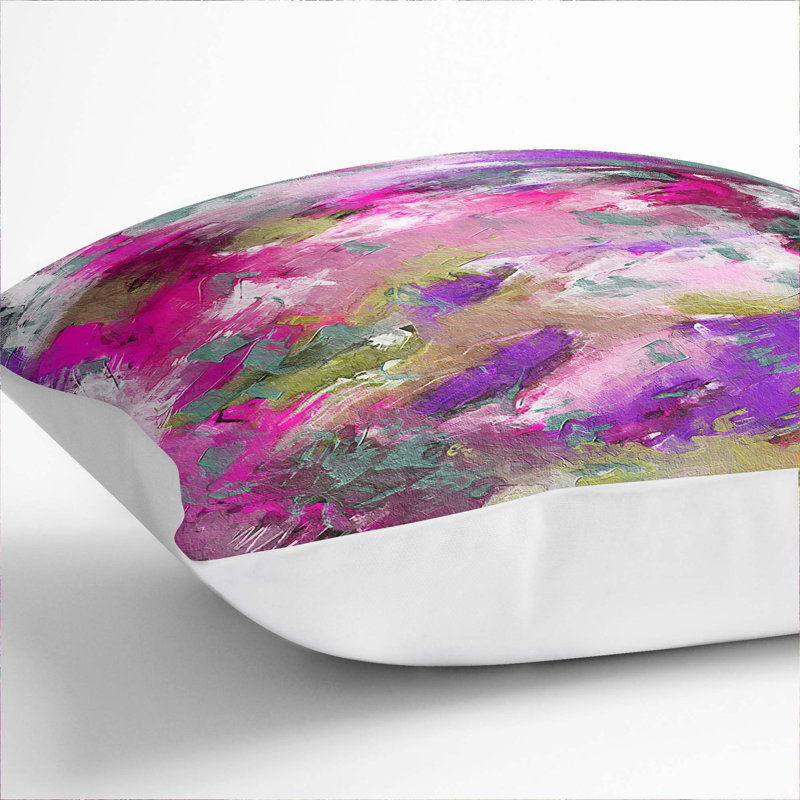 Abstract Square Throw Cushion, 55 x 55 cm, White