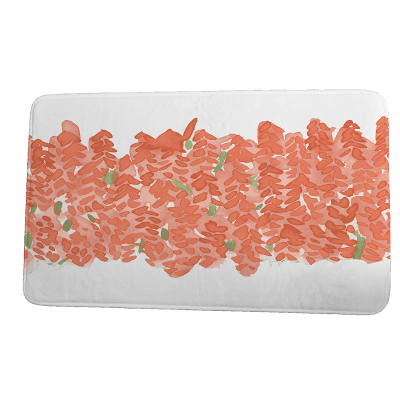 Louque Non-Slip Bath Rug, 21" W x 34" L, Peach