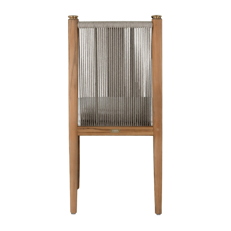 Pacifica Outdoor Teak Dining Side Chair with Sunbrella Cushion