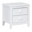 Grand lit plateforme en bois avec 2 tables de chevet - Ensemble de chambre à coucher en pin massif, sans sommier tapissier - blanc-696557524