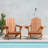 Dauji Oversize Adirondack Chair Weather-Resistant Foldable Patio Chair Wood Texture Fire Pit Chair With Cup Holder-1353010809