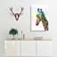 Giraffe Facing The Rainbow - Wrapped Canvas-56641459