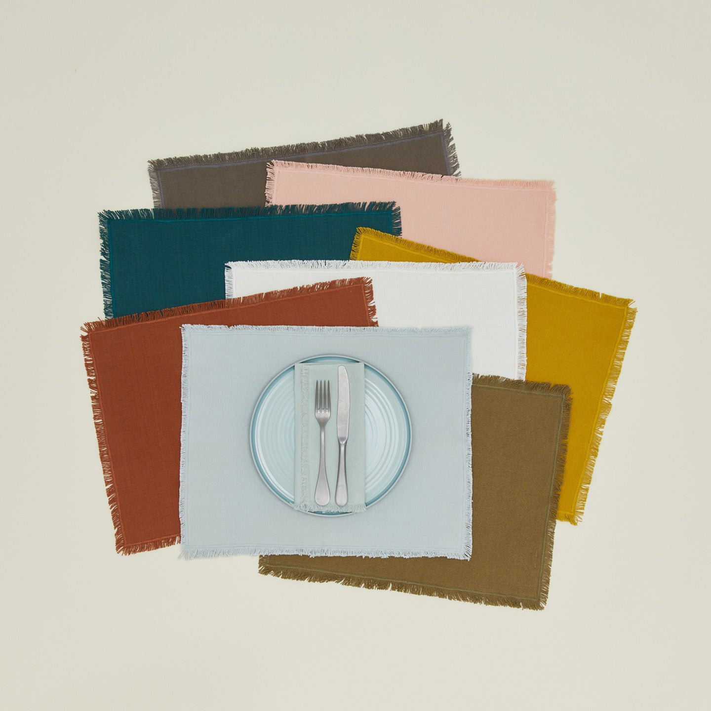 Essential Cotton Placemat, Peacock