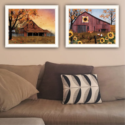 Décoration murale Decor 4U 2: Cueillette de pommes et grange de courtepointe tournesol. Décoration intérieure. Bois et papier. 18 x 1 x 14 po 5 lb Sans effort, art de 4U. Time, courtepointe. Salon. Bois, 17,84 po x 1,01 14,08 5,09