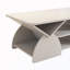 Table basse de coin arrondie avec tablettes ouvertes-60997058