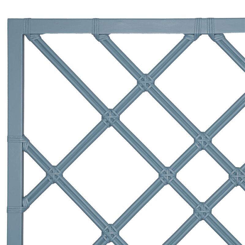 Darien Open-Frame Headboard, King, Pool Blue