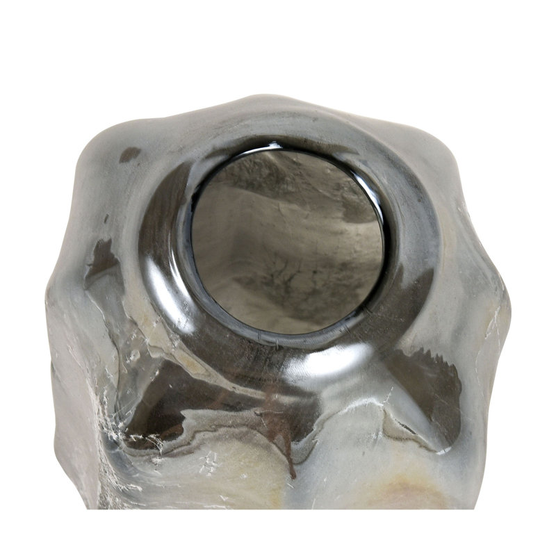 Regard Large Dark Silver Glass Vase
