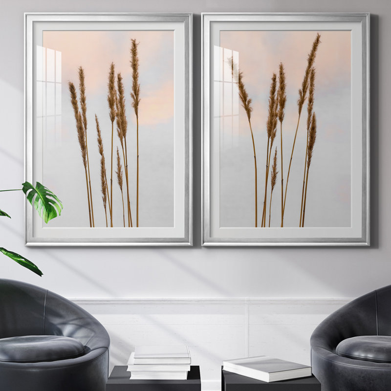 Danita Delimont - ensemble de 2 reproductions de photos, H 26,5 po x l 73 po x P 1,5 po, Papier avec cadre argenté, Blanc