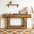 Wooden Farmhouse 2-Tier Sofa Entryway Table-324665154