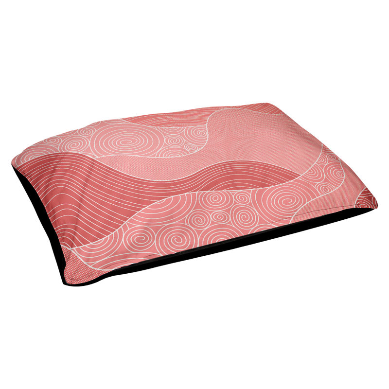 Coussin pour chien Byrge, Rouge, Grand (H 17 po x l 52 po x P 42 po)