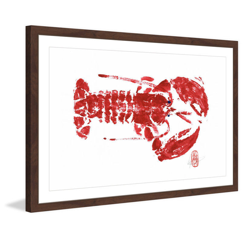 « red homard from pei », reproduction d’art encadrée, H 16 po x l 24 po x P 1,5 po