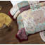 Ensemble de courtepointe en coton bourgogne luxueux à motif patchwork de style bohème-1523530249