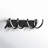 Auna 28 in. 1-Light Modern LED Dimmable Flush Mounted Vanity Light in Matte Black with Acrylic Shade