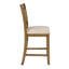 Ensemble de 4 chaises de salle à manger en bois à hauteur de comptoir avec siège rembourré et dossier en X