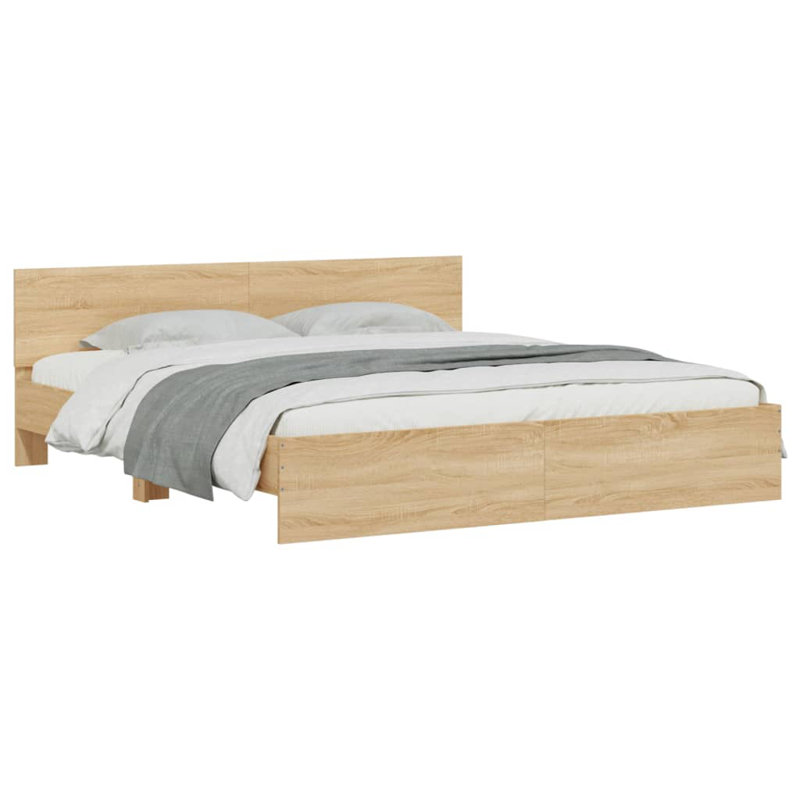 Nobue Bed, Sonoma Oak, King ( 160 x 200 cm)