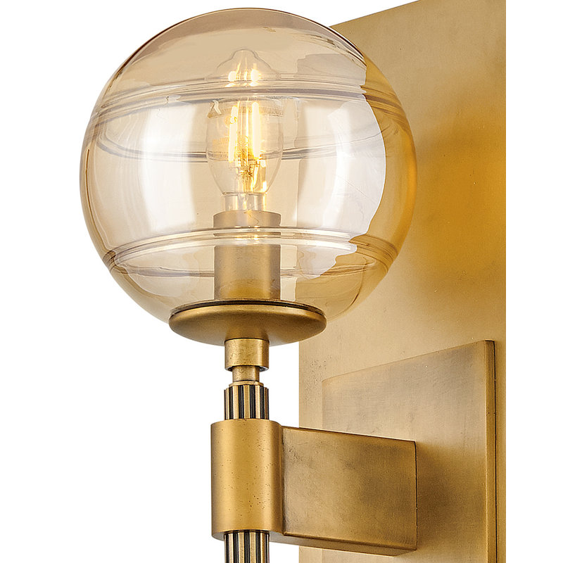 Oberon Steel Armed Sconce, Heritage Brass