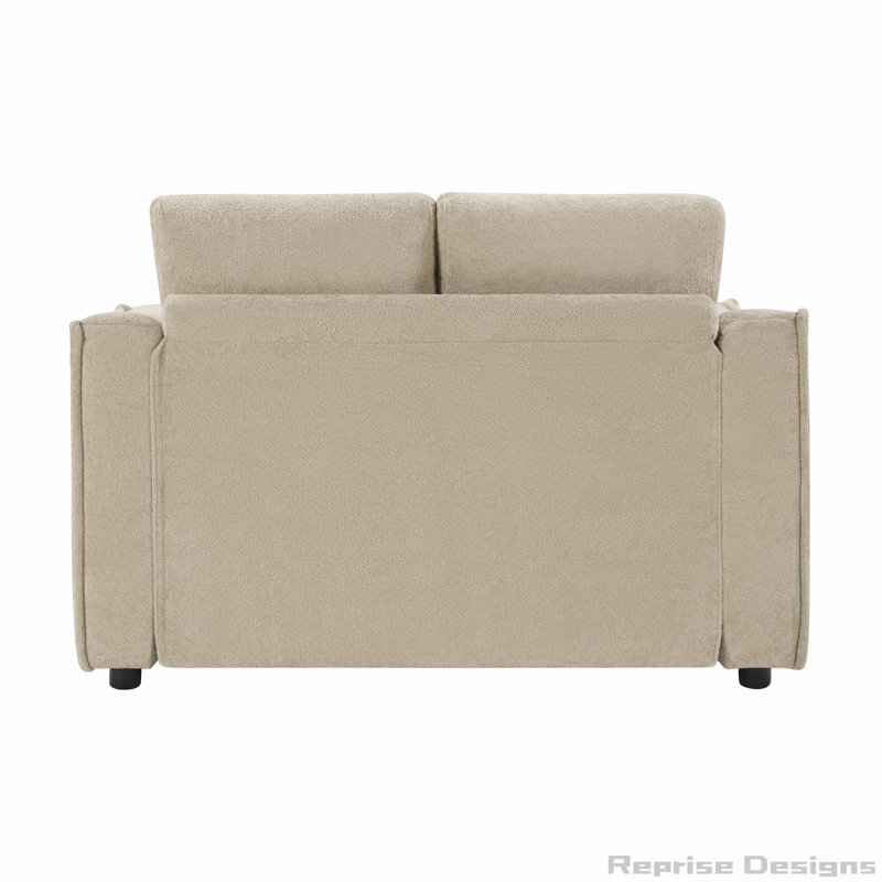 Canapé moderne avec rangement caché et assise profonde, Brown Velvet